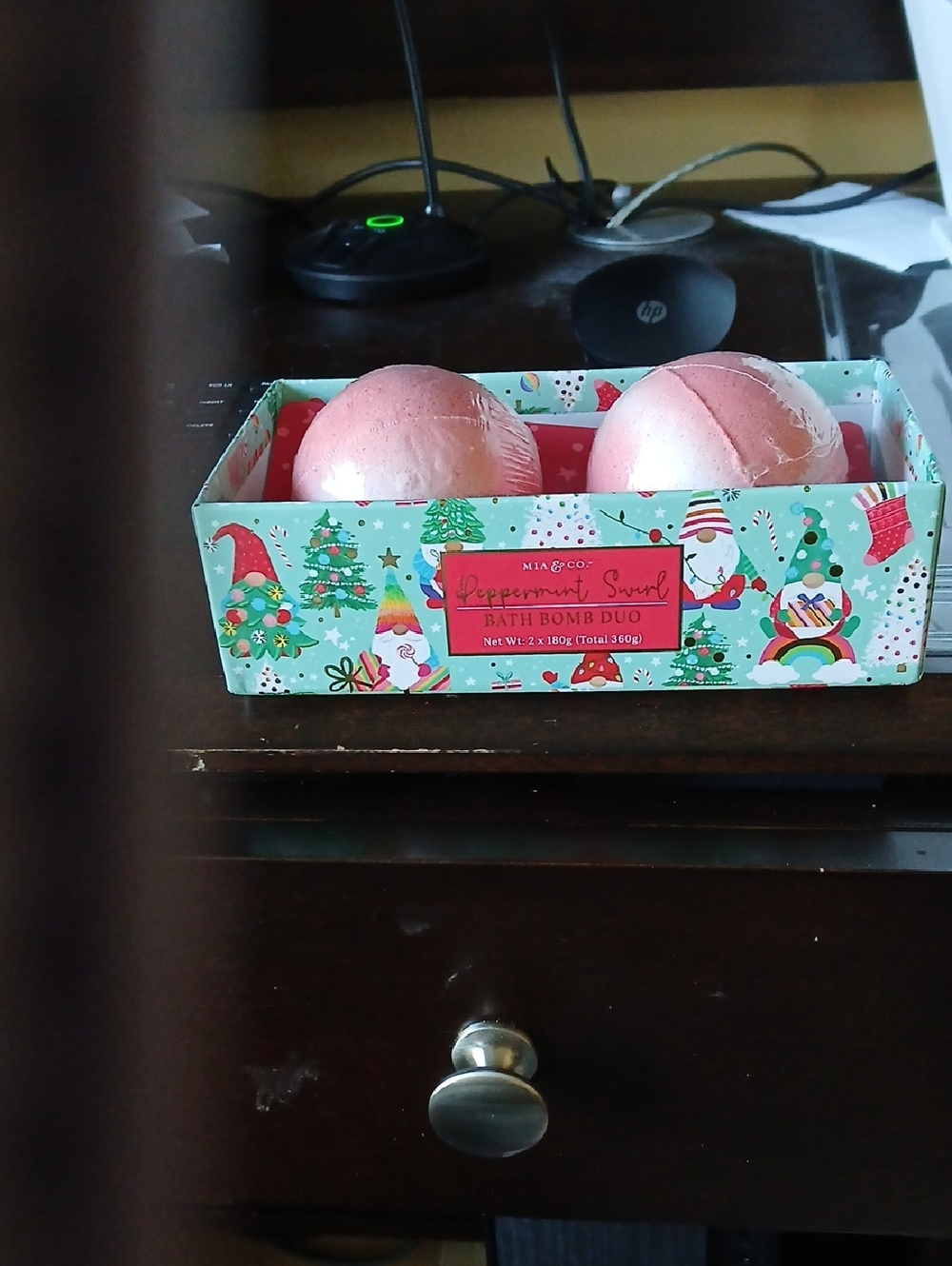Peppermint Swirl Pink Bath Bomb Duo